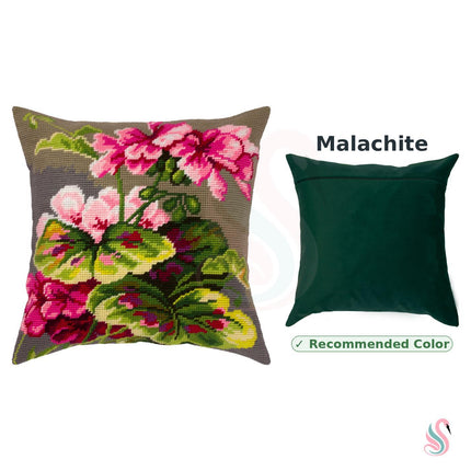 Needlepoint Pillow Kit "Cranesbill"