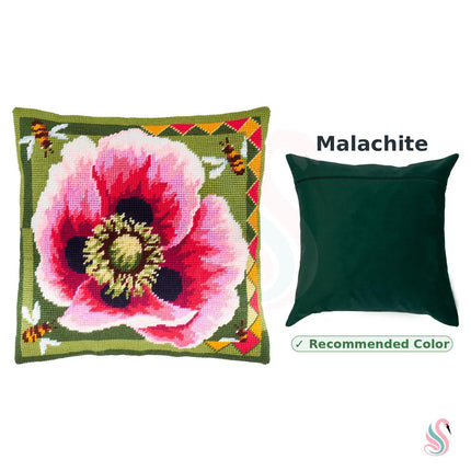 Needlepoint Pillow Kit "Large Poppy"