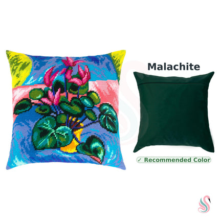 Needlepoint Pillow Kit "Cyclamen"