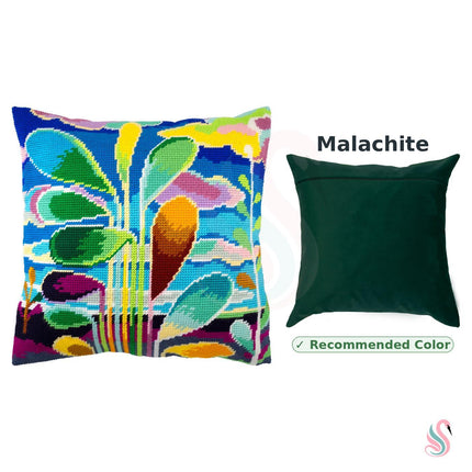 Needlepoint Pillow Kit "Abstract Tree"