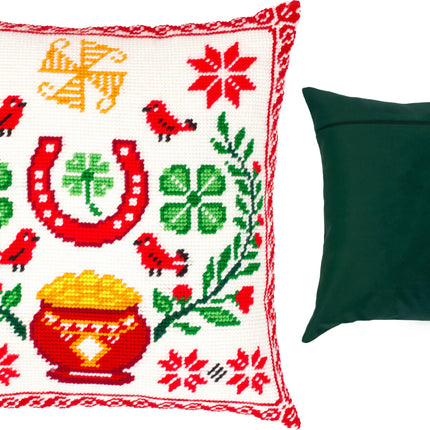 Needlepoint Pillow Kit "Talisman for Wealth and Good Luck"
