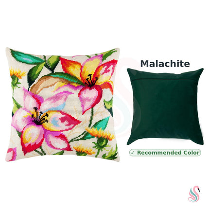 Needlepoint Pillow Kit "Lilies in Watercolor"