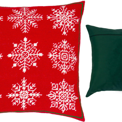 Needlepoint Pillow Kit "snowflakes"