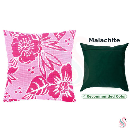 Needlepoint Pillow Kit "Flowers of Pink"