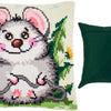 Cross Stitch Pillow Kit "Funny Mouse"