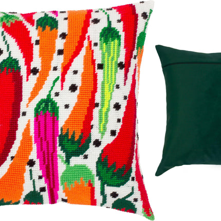 Needlepoint Pillow Kit "Chili peppers"
