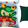 Cross Stitch Pillow Kit "Frog on a Mushroom"