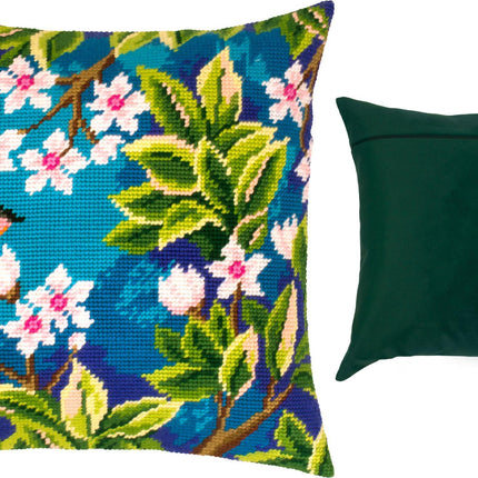Needlepoint Pillow Kit "Redstart. Tree"