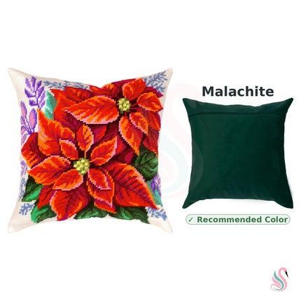 Needlepoint Pillow Kit "Poinsettia"