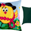Cross Stitch Pillow Kit "Chick with a Necklace"