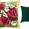 Needlepoint Pillow Kit "Poppies and Daisies"