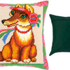 Needlepoint Pillow Kit "A Fox in Flowers"
