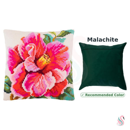 Cross Stitch Pillow Kit "Hibiscus"