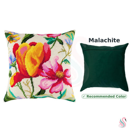 Needlepoint Pillow Kit "Tulips in Watercolor"