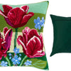 Needlepoint Pillow Kit "Tulips and Forget-Me-Nots"