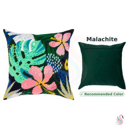 Needlepoint Pillow Kit "Wild Hibiscus"