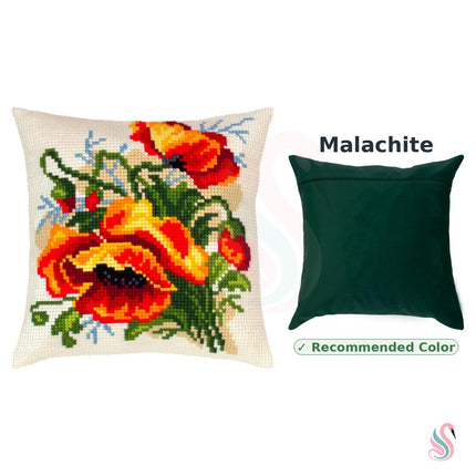 Cross Stitch Pillow Kit "Poppies, C. Klein"