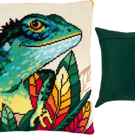 Needlepoint Pillow Kit "Lizard"