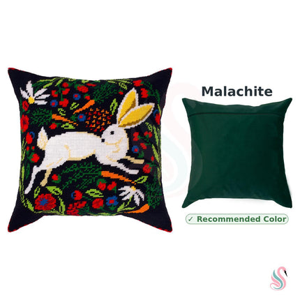 Needlepoint Pillow Kit "Hare on Black"