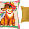 Needlepoint Pillow Kit "A Fox in Flowers"