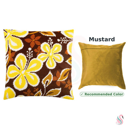 Needlepoint Pillow Kit "Yellow Flowers"