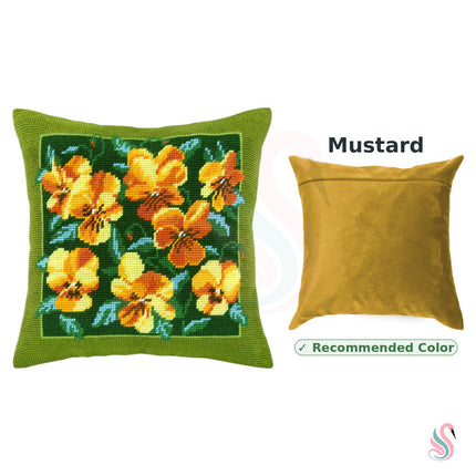Needlepoint Pillow Kit "Golden Bouquet"