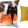 Cross Stitch Pillow Kit "Cat Choir"