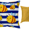 Needlepoint Pillow Kit "Honey Bees"