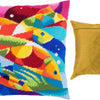 Needlepoint Pillow Kit "Abstract Fish"