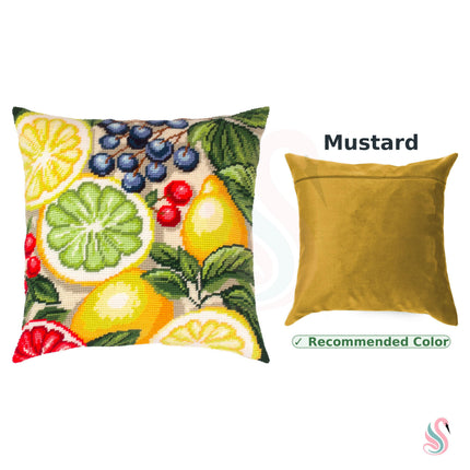 Needlepoint Pillow Kit "Fruit fiesta"