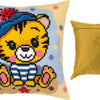 Cross Stitch Pillow Kit "Baby Tiger"