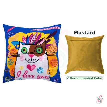 Needlepoint Pillow Kit "Beloved Cat"