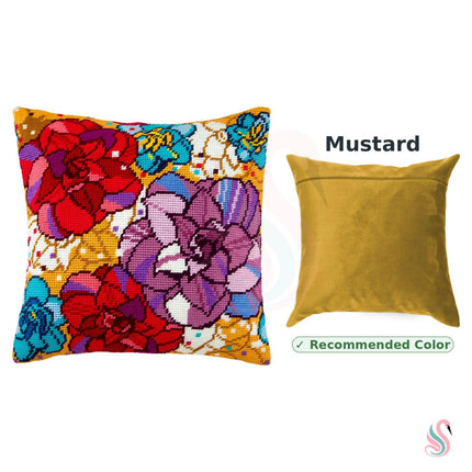 Needlepoint Pillow Kit "Floral Confetti"