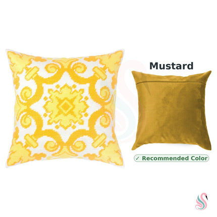 Needlepoint Pillow Kit "Yellow Ornament"