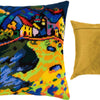 Needlepoint Pillow Kit "Houses on a Hill"
