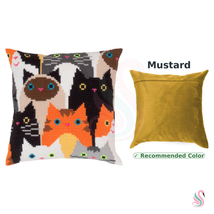 Cross Stitch Pillow Kit "Cat Choir"