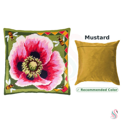 Needlepoint Pillow Kit "Large Poppy"