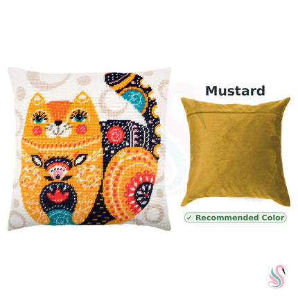 Needlepoint Pillow Kit "Cat of Art Nouveau"