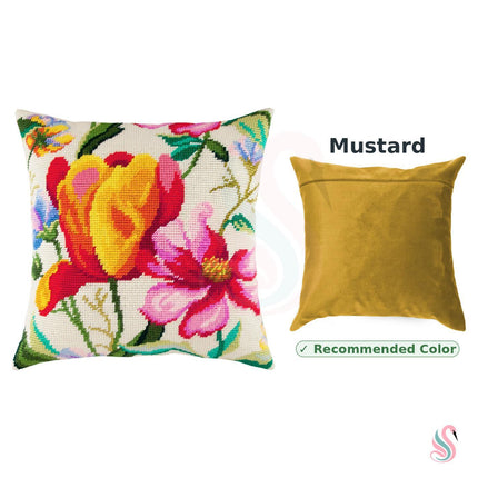 Needlepoint Pillow Kit "Tulips in Watercolor"