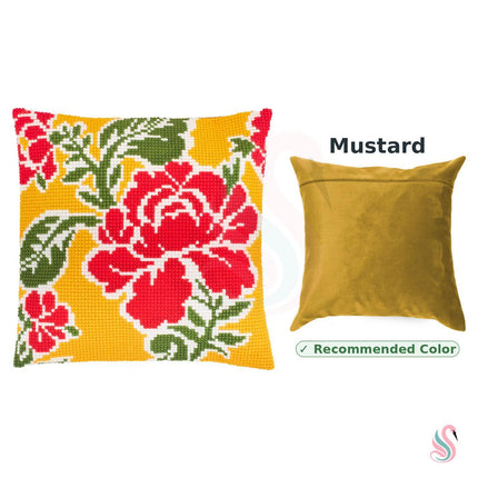 Cross Stitch Pillow Kit "Field of Roses"