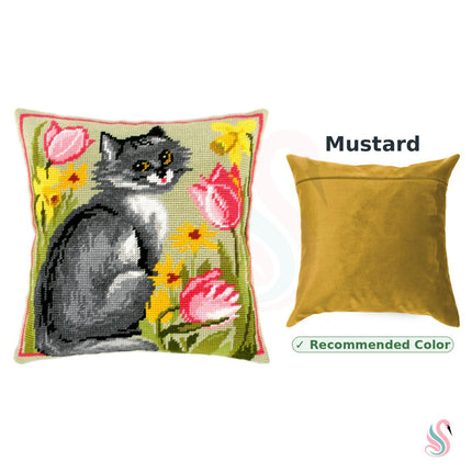 Needlepoint Pillow Kit "Kitty"