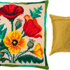 Needlepoint Pillow Kit "Bouquet of Poppies"