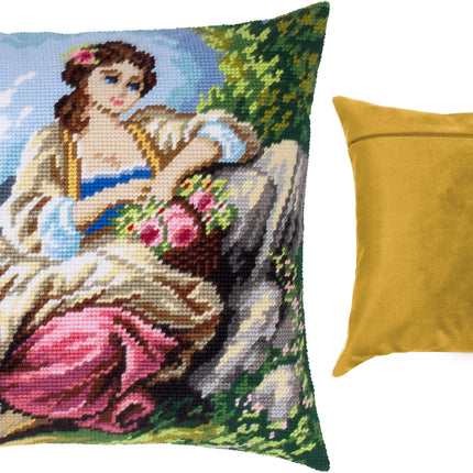 Needlepoint Pillow Kit "The Little Gardener"