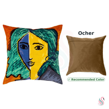 Needlepoint Pillow Kit "Portrait of Lydia Delectorskaya"