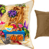 Needlepoint Pillow Kit "Watering Can at Backyard"