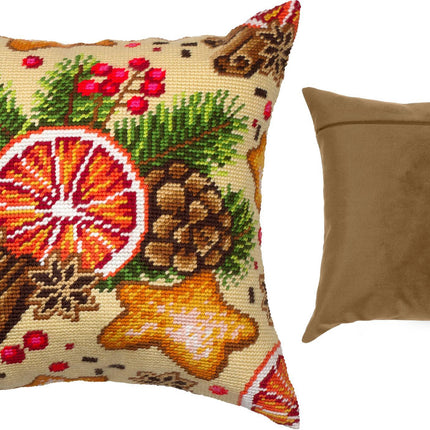 Needlepoint Pillow Kit "Mulled Wine"