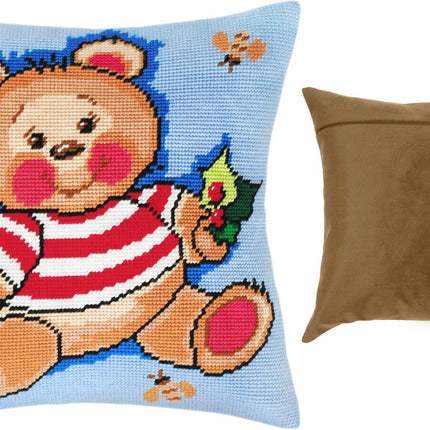 Needlepoint Pillow Kit "Teddy Bear"