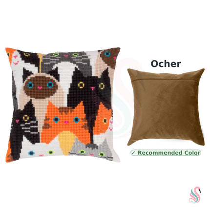 Cross Stitch Pillow Kit "Cat Choir"