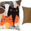 Cross Stitch Pillow Kit "Cat Choir"