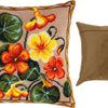 Needlepoint Pillow Kit "Nasturtium"